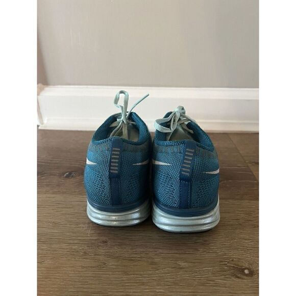 Nike Shoes Flyknit LUNAR2 Running Women’s 7.5 Glacier Ice Turquoise 620658 414 - Picture 3 of 9